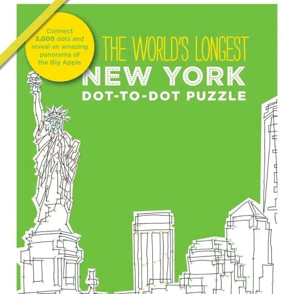 NEW YORK the World's Longest Dot-To-Dot Puzzle by Abi Daker (2016, Hardcover)
